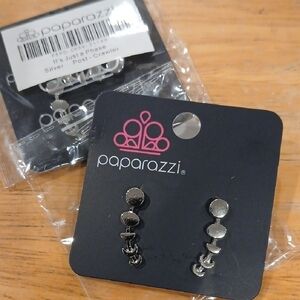 Paparazzi Shiny Silver Earrings